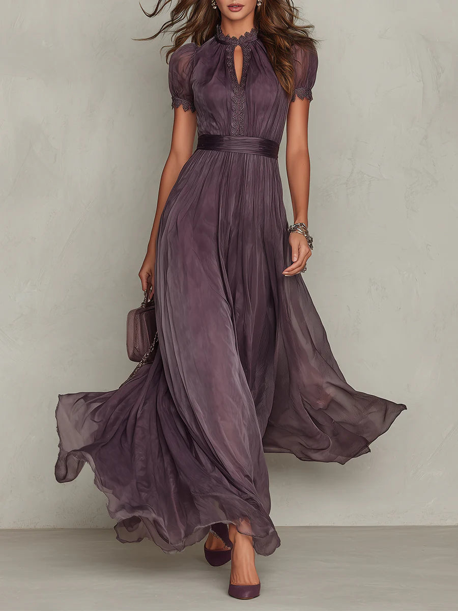 Ashley | Vintage Elegant Chiffon Maxi Dress HaroldMabelNewyork Ashley | Vintage Elegant Chiffon Maxi Dress HaroldMabelNewyork